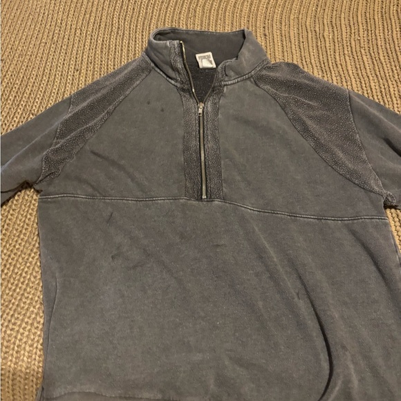 PINK Victoria's Secret Sweaters - PINK Victoria's Secret Gray Zip Up Sweater with Mock Neck